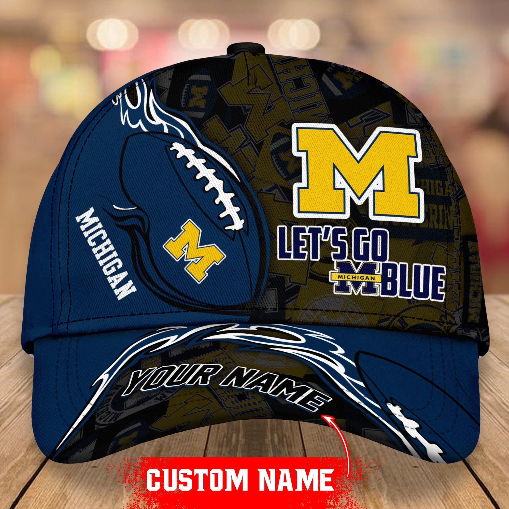 NCAA Michigan Wolverines Personalized Cap Custom Name For Fan