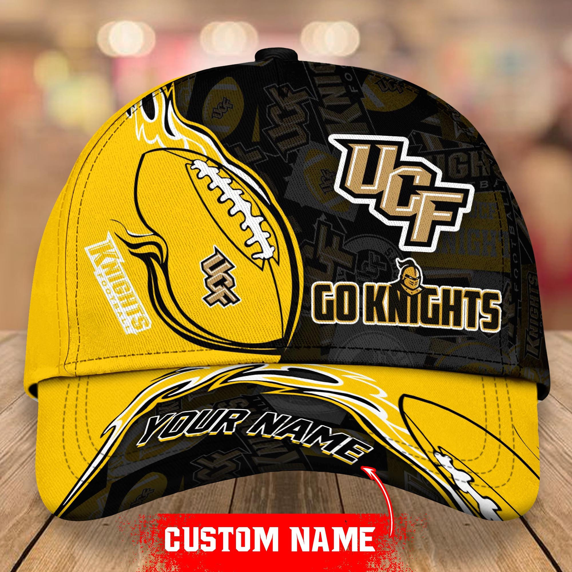 NCAA UCF Knights Personalized Cap Custom Name For Fan