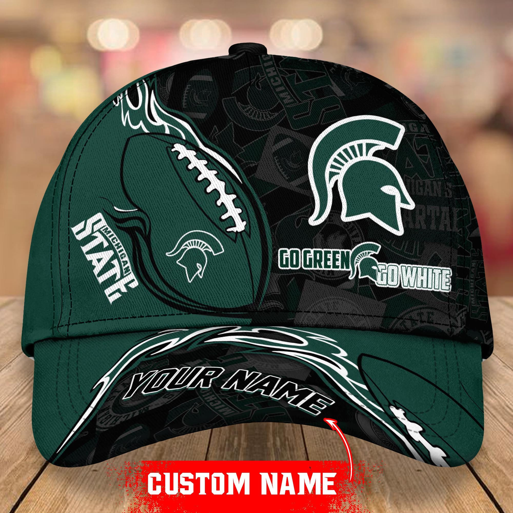 NCAA Michigan State Spartans Personalized Cap Custom Name For Fan