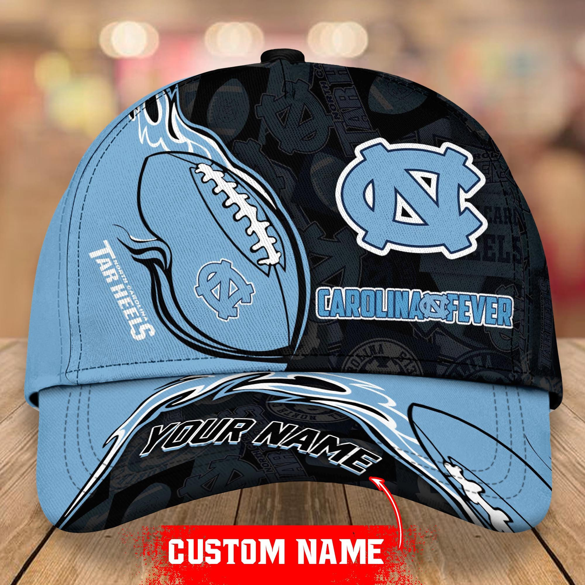 NCAA North Carolina Tar Heels Personalized Cap Custom Name For Fan