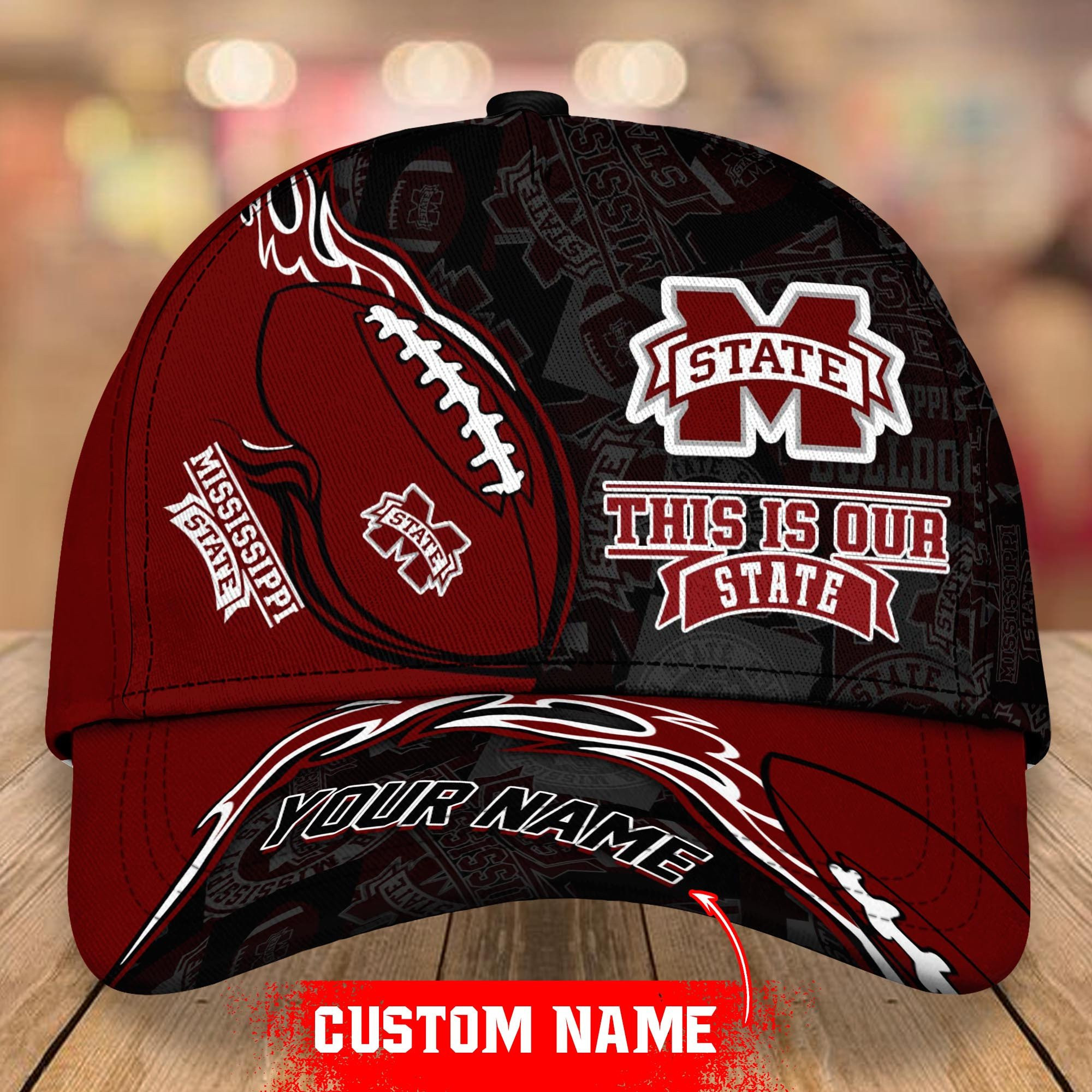 NCAA Mississippi State Bulldogs Personalized Cap Custom Name For Fan