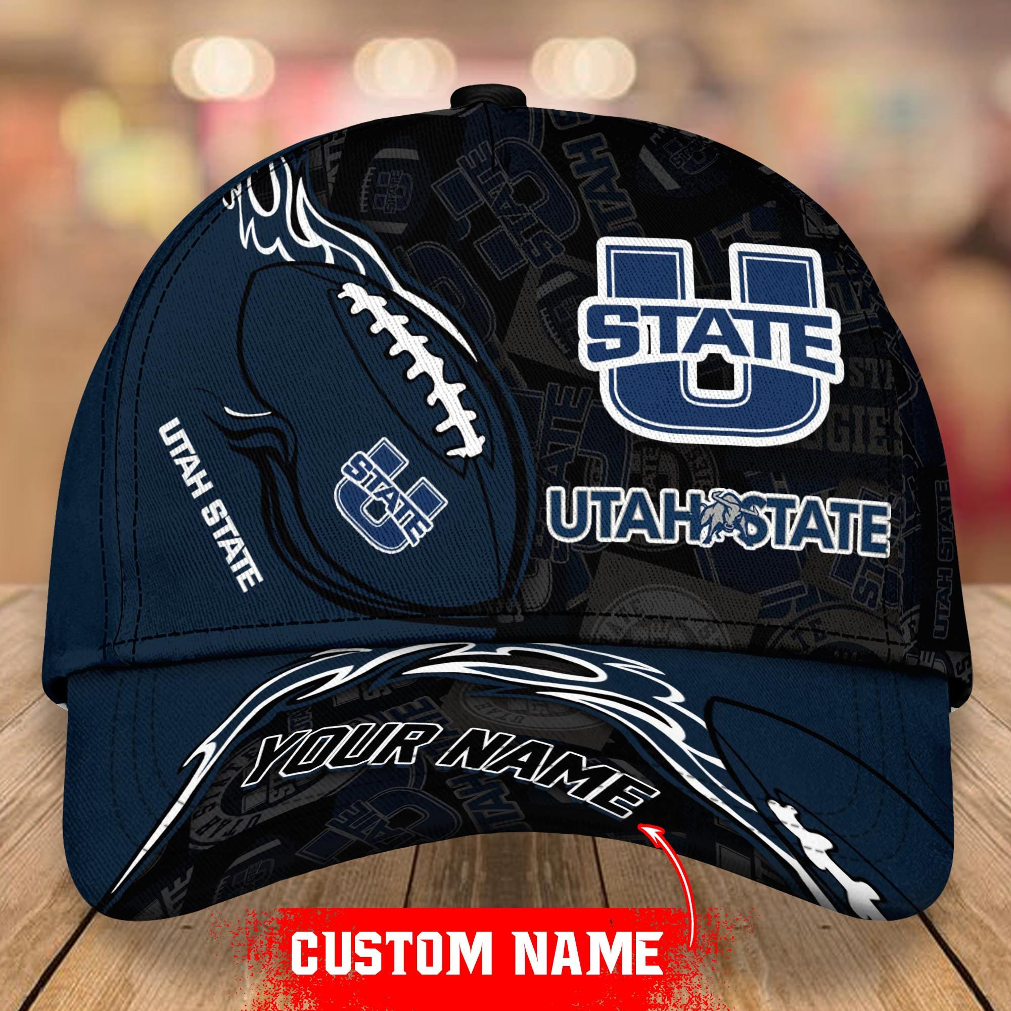 NCAA Utah State Aggies Personalized Cap Custom Name For Fan