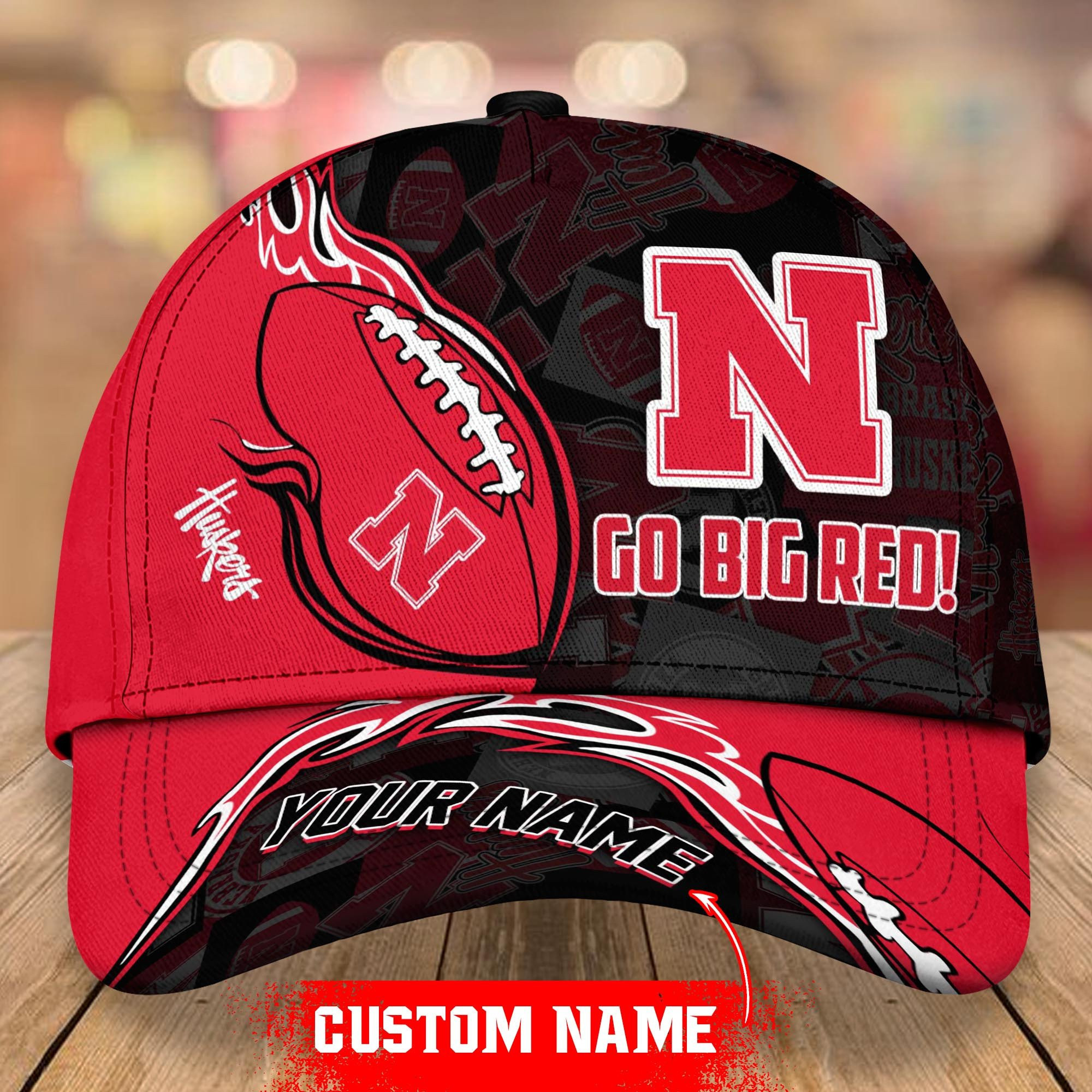 NCAA Nebraska Cornhuskers Personalized Cap Custom Name For Fan