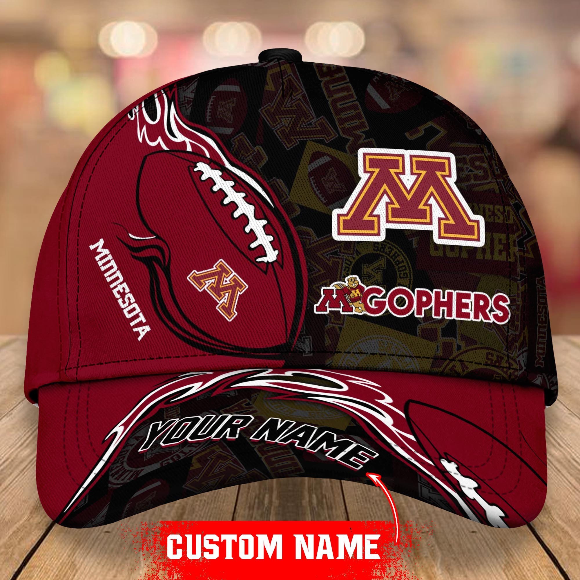 NCAA Minnesota Golden Gophers Personalized Cap Custom Name For Fan