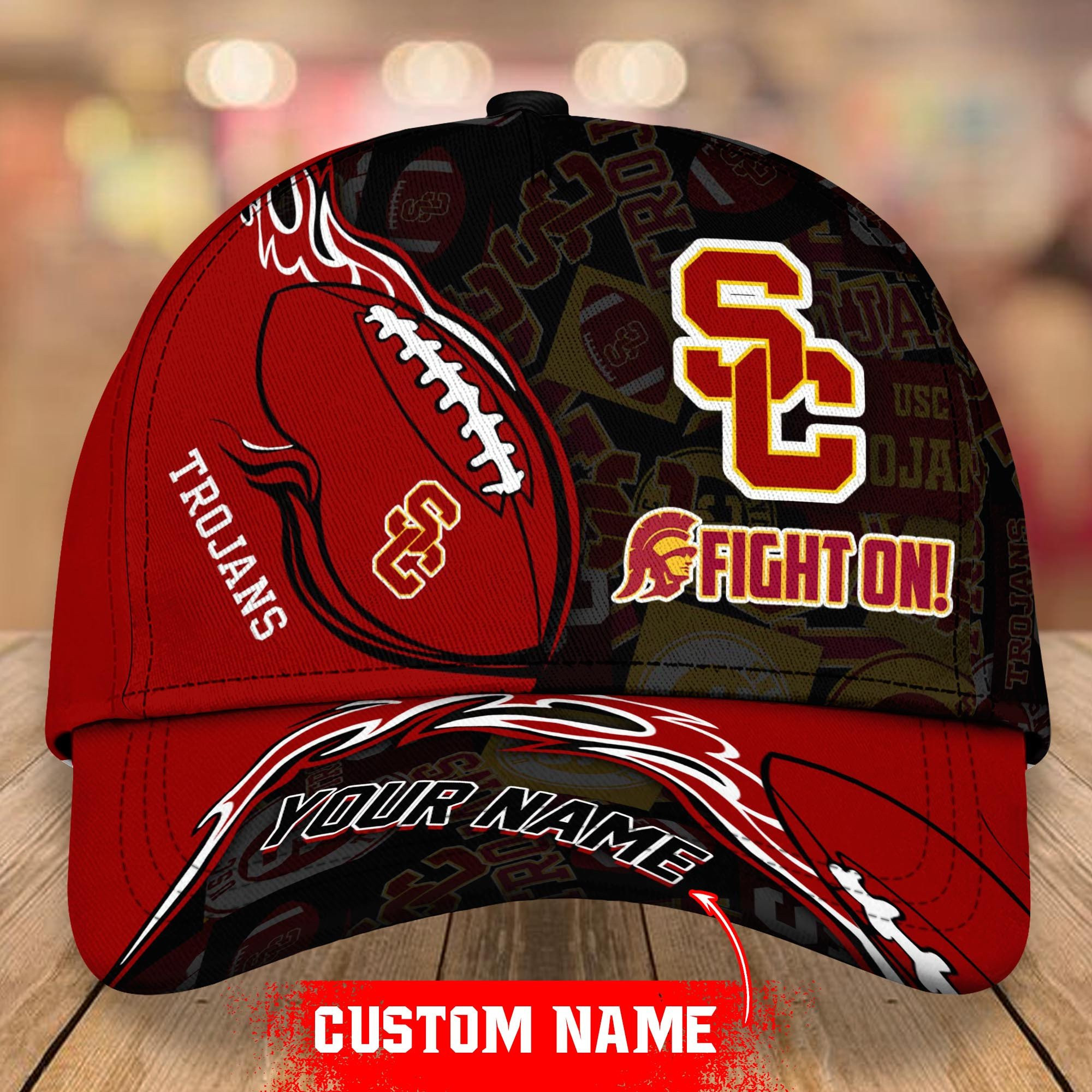 NCAA USC Trojans Personalized Cap Custom Name For Fan