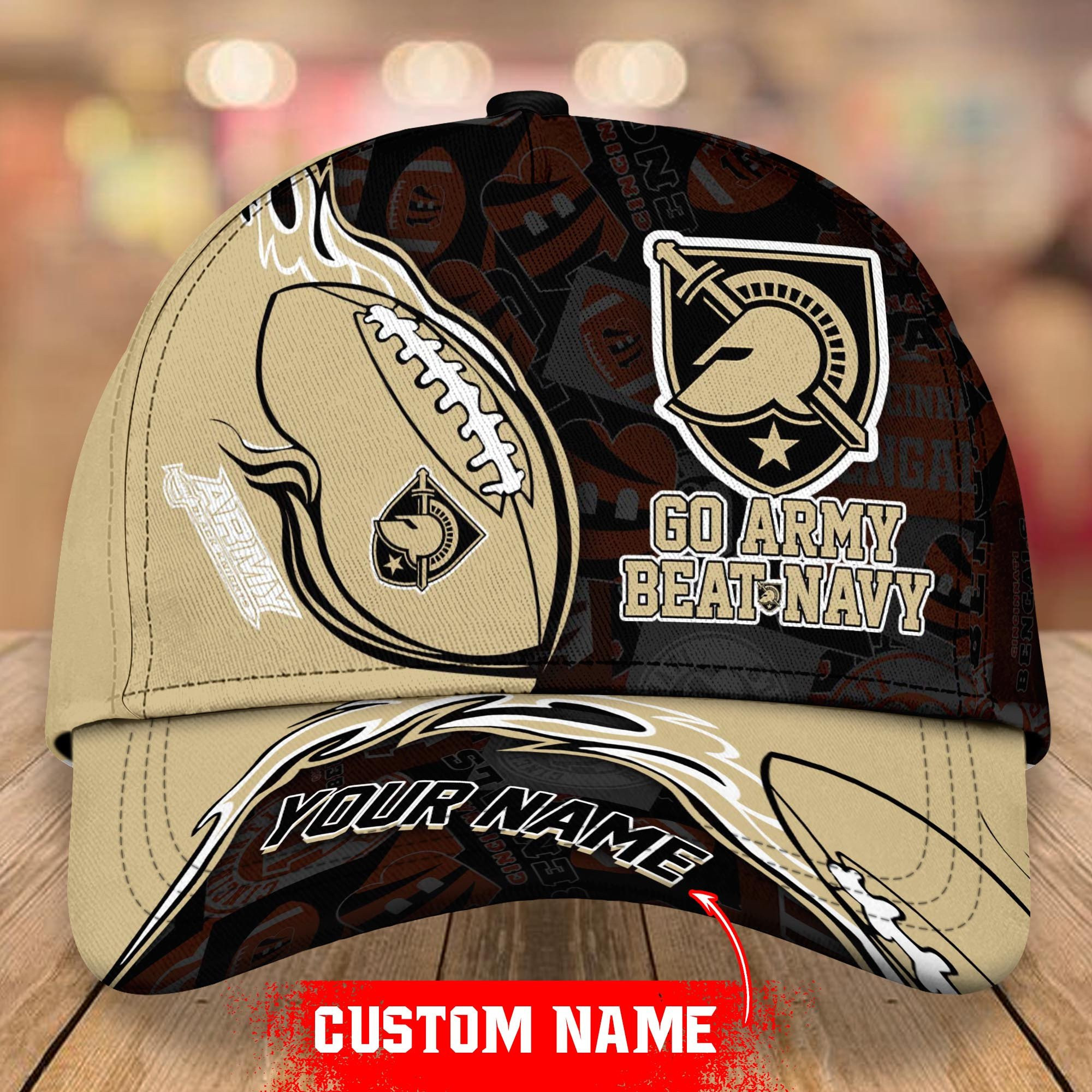 NCAA Army Black Knights Personalized Cap Custom Name For Fan
