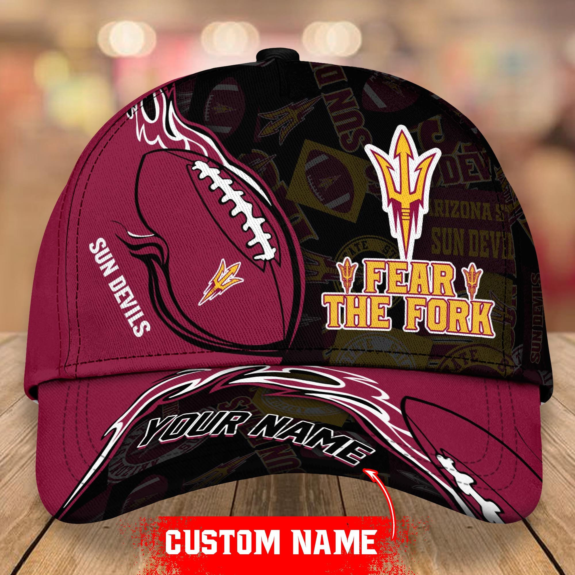 NCAA Arizona State Sun Devils Personalized Cap Custom Name For Fan