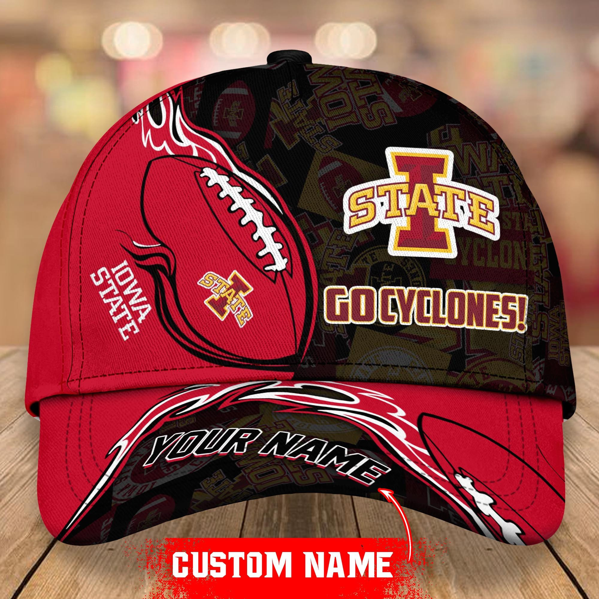 NCAA lowa State Cyclones Personalized Cap Custom Name For Fan