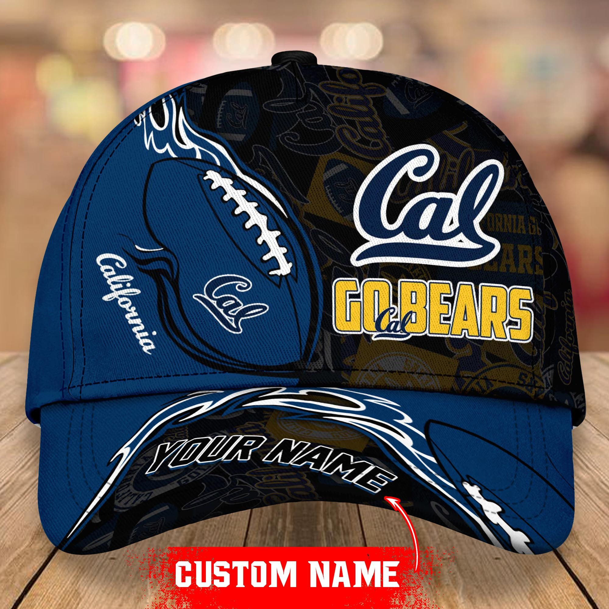 NCAA California Golden Bears Personalized Cap Custom Name For Fan