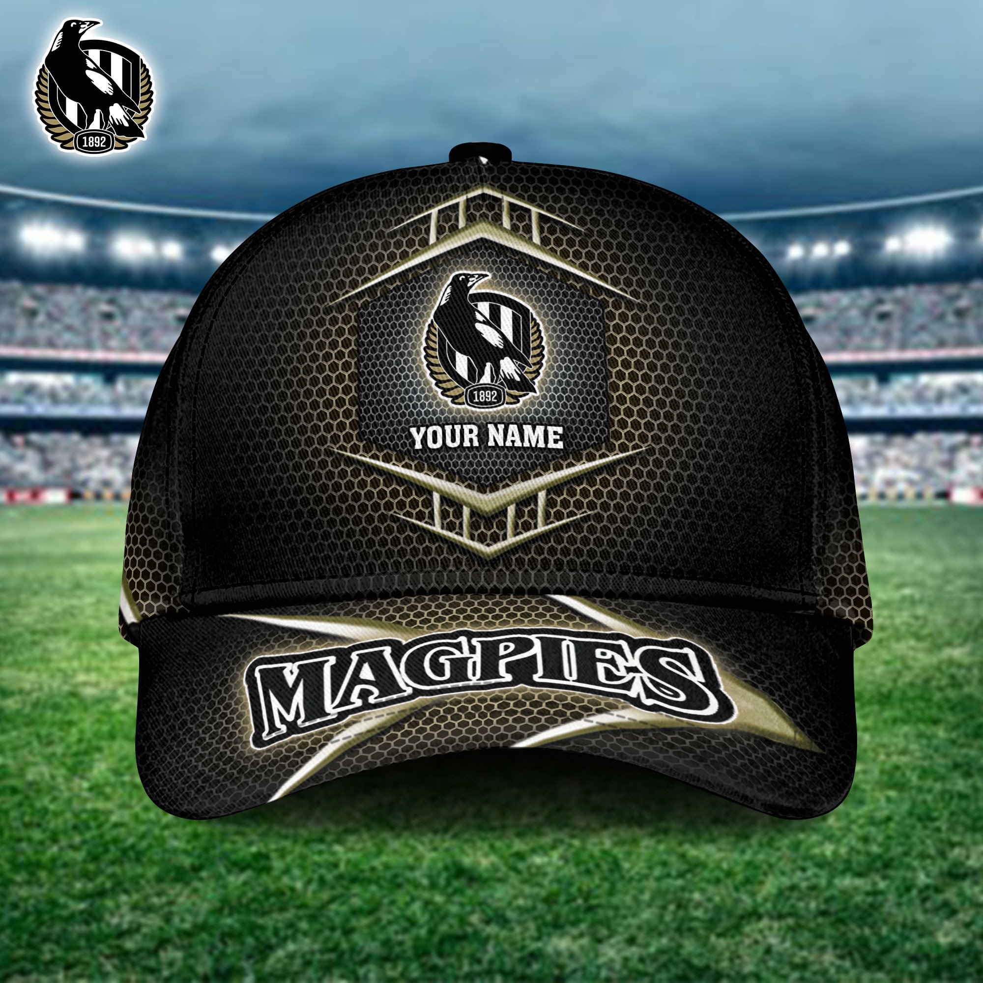 AFL Magpies Personalized Cap