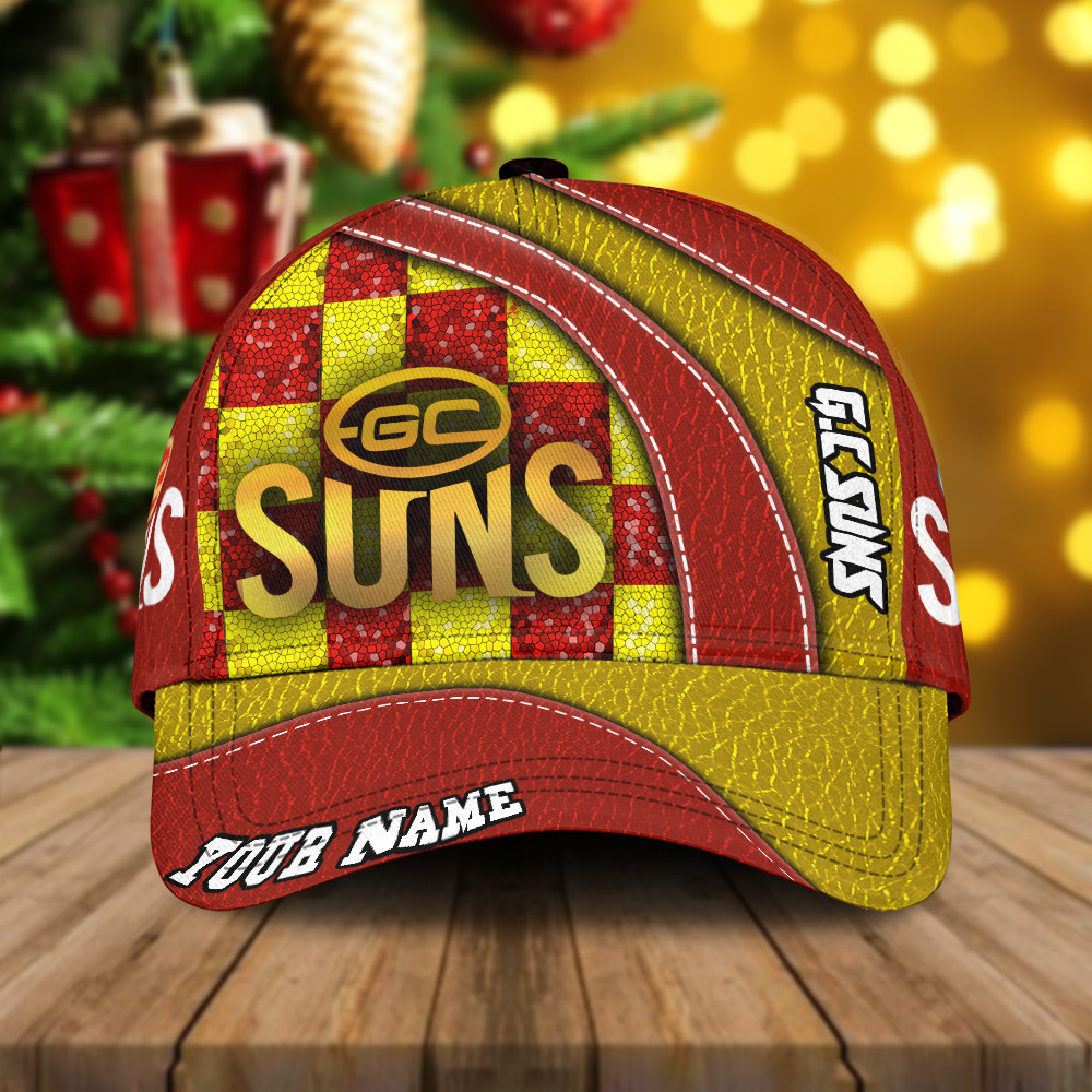 AFL New Personalized Gold Coast SUNS Classic 3D Cap For Fan