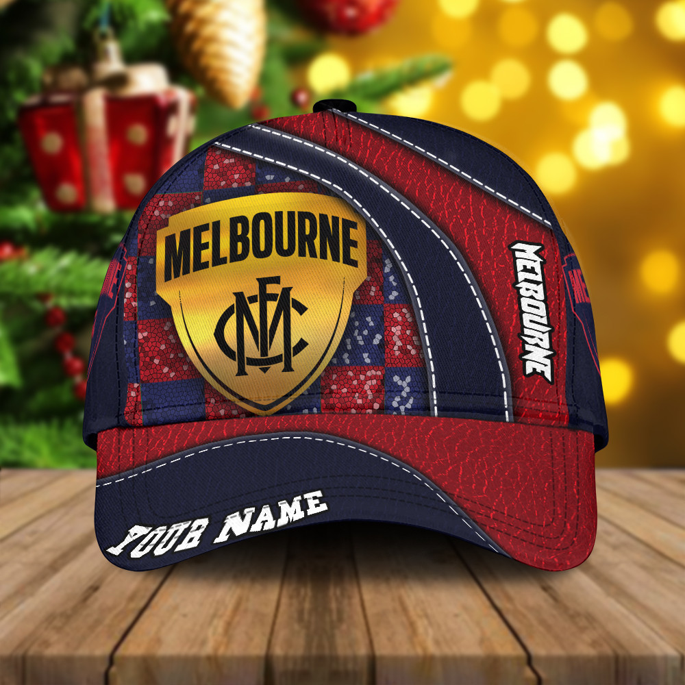 AFL New Personalized Melbourne Classic 3D Cap For Fan