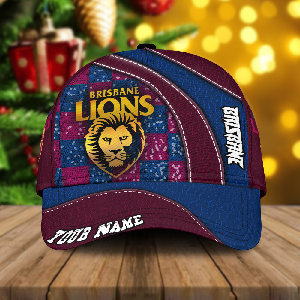 AFL New Personalized Brisbane Lions Classic 3D Cap For Fan