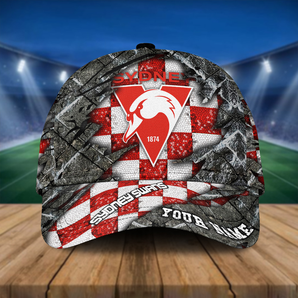 AFL New Personalized Sydney Swans 3D Classic Cap For Fan