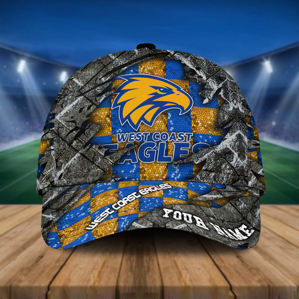 AFL New Personalized West Coast Eagles 3D Classic Cap For Fan