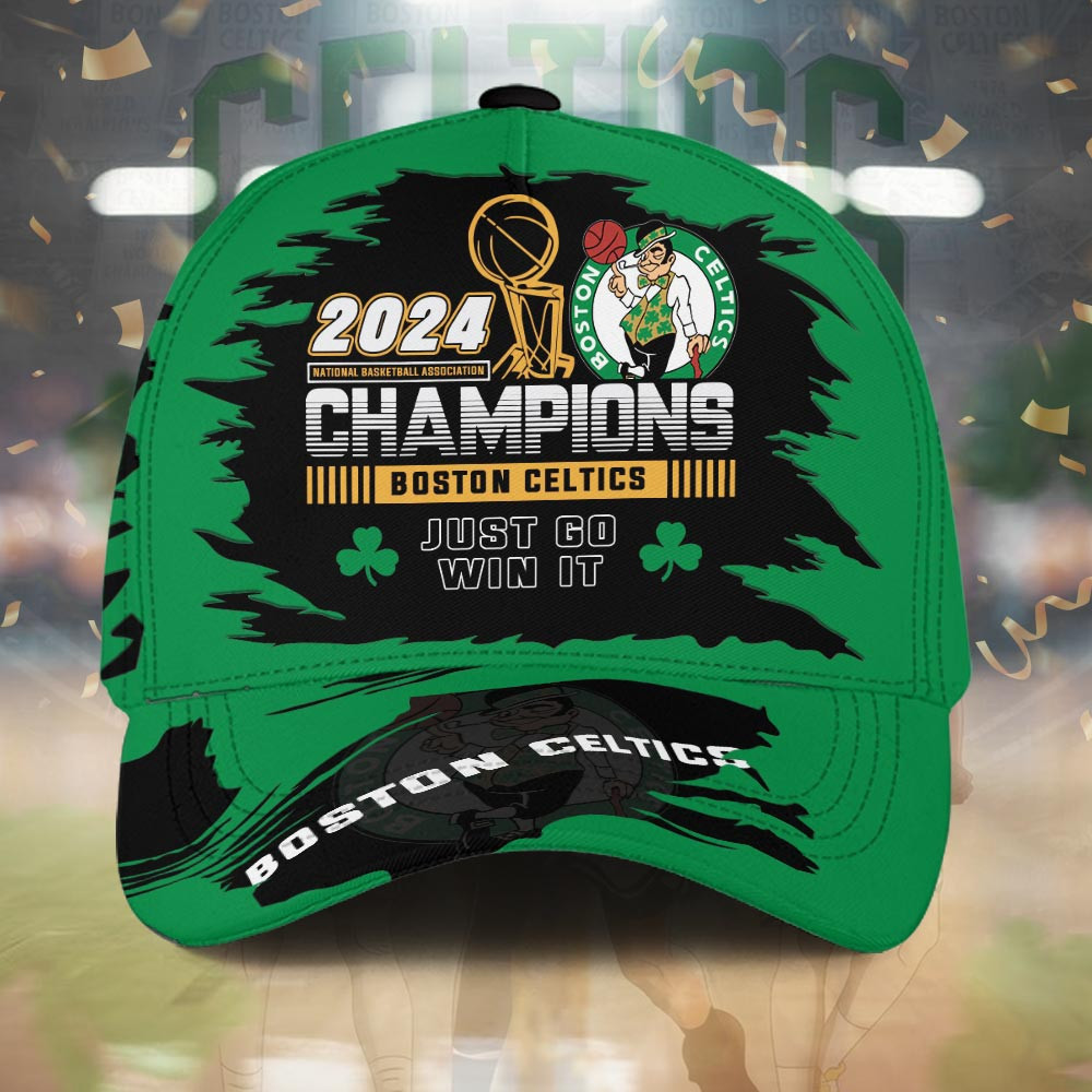NBA Boston Celtics Just Go Win It Personalize Classic Cap For Fan