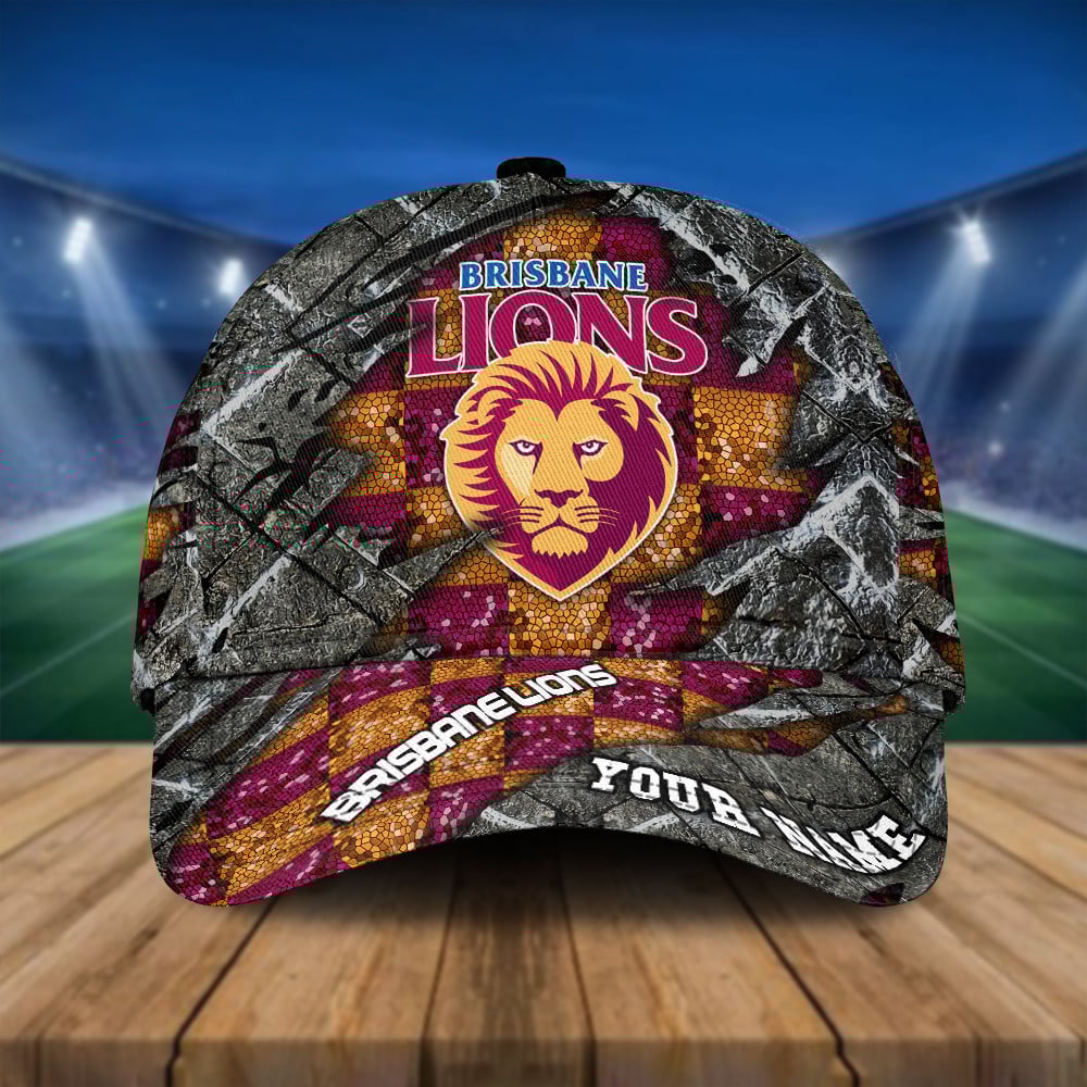 AFL New Personalized Brisbane Lions 3D Classic Cap For Fan