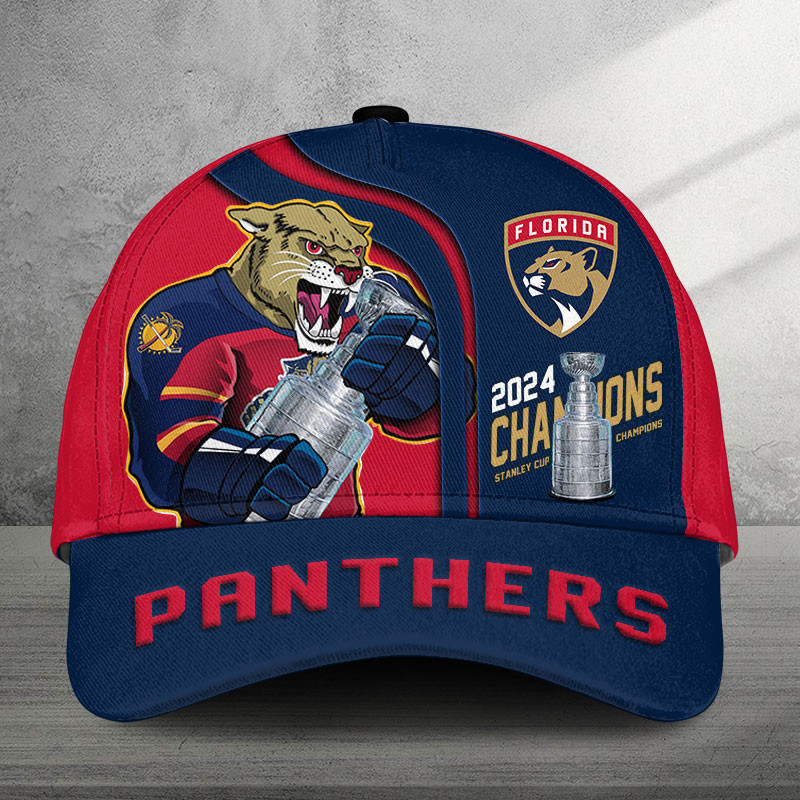 NHL Florida Panthers Mascot And Cup Personalized Classic Cap For Fan