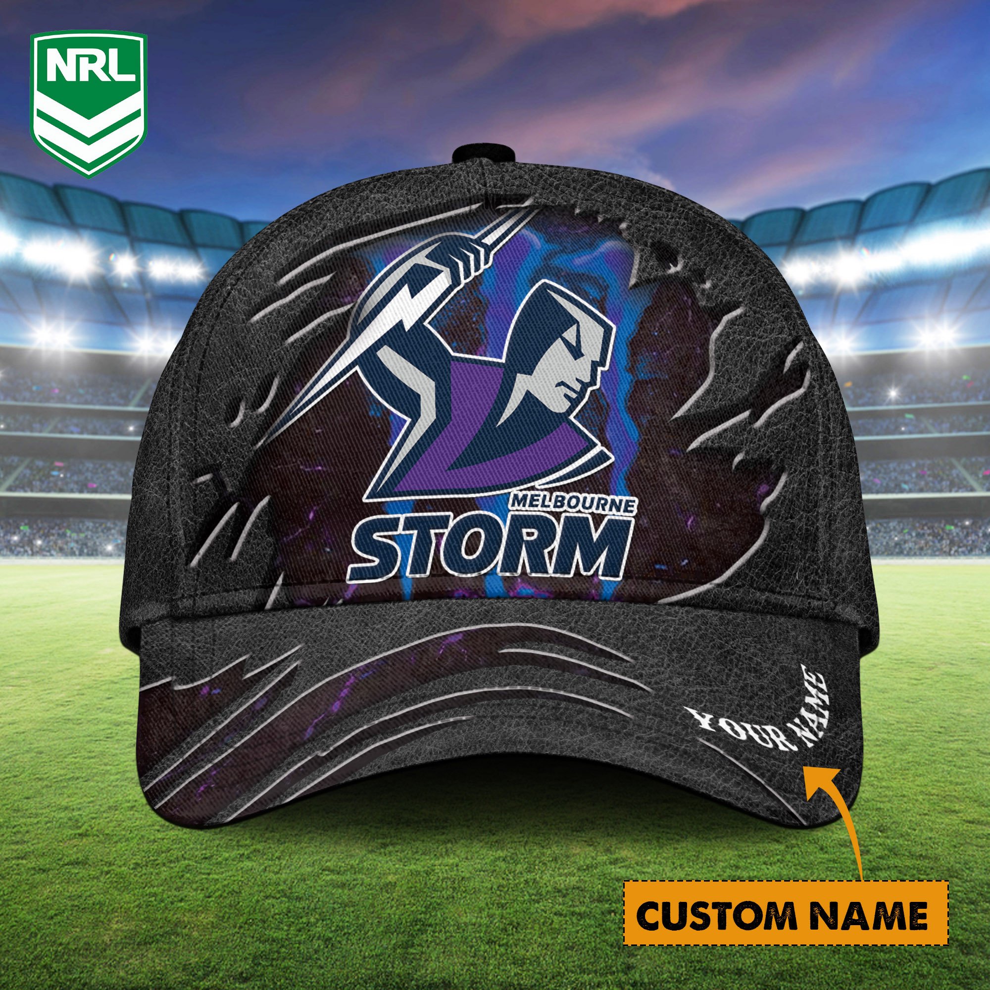 NRL Melbourne Storm Personalized Classic Cap For Fans
