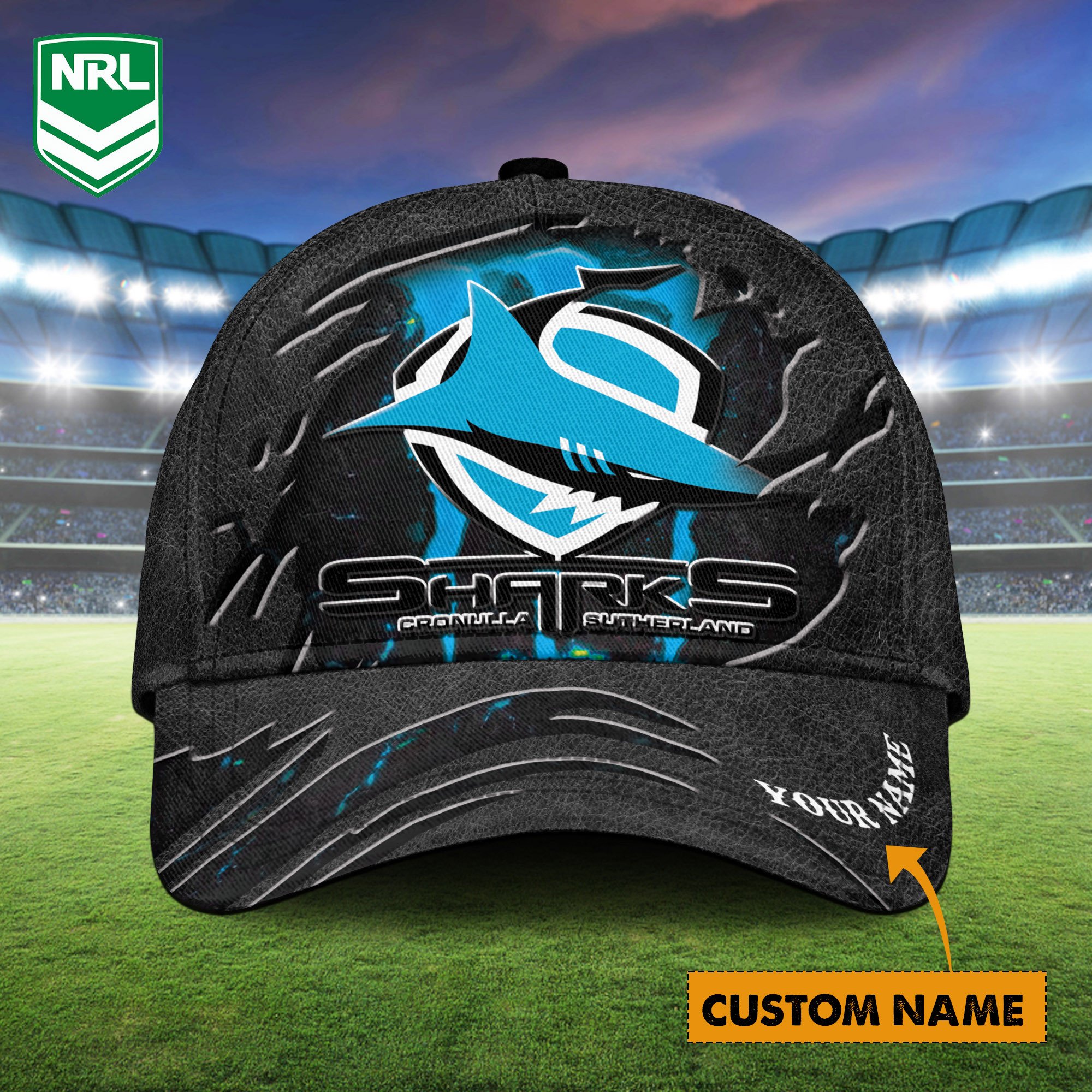 NRL Cronulla-Sutherland Sharks Personalized Classic Cap For Fans