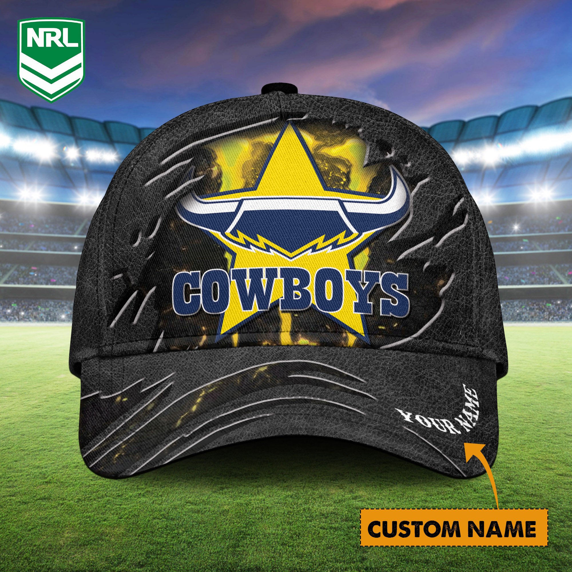 NRL North Queensland Cowboys Personalized Classic Cap For Fans