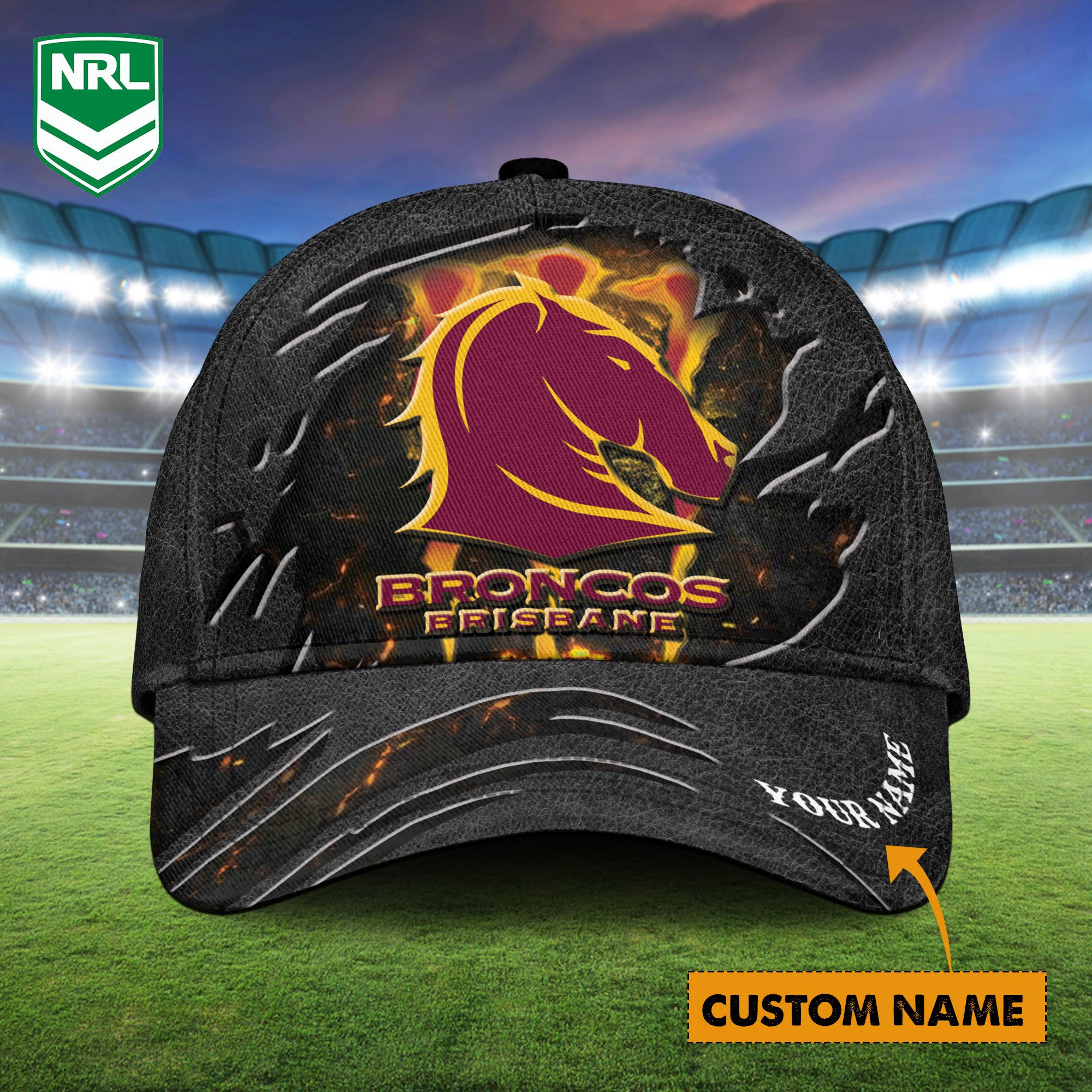 NRL Brisbane Broncos Personalized Classic Cap For Fans