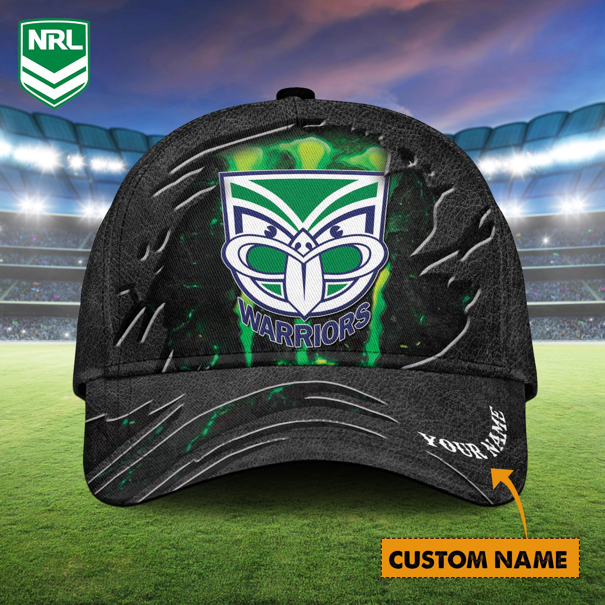 NRL Warriors Personalized Classic Cap For Fans
