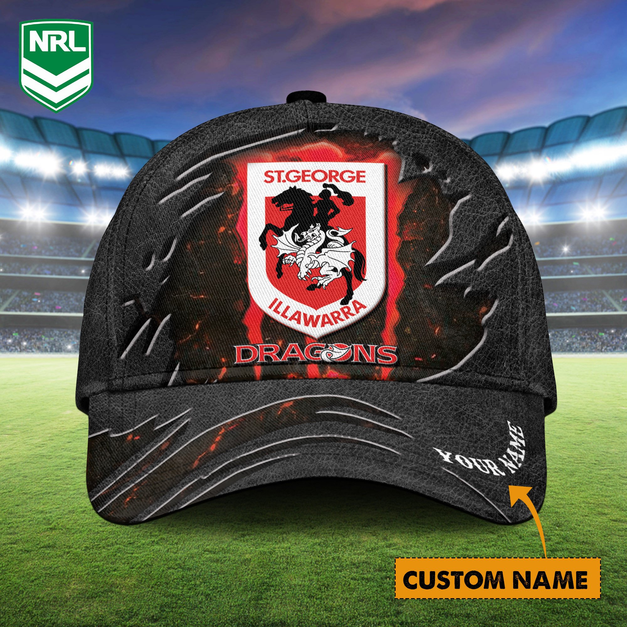 NRL St. George Illawarra Dragons Personalized Classic Cap For Fans