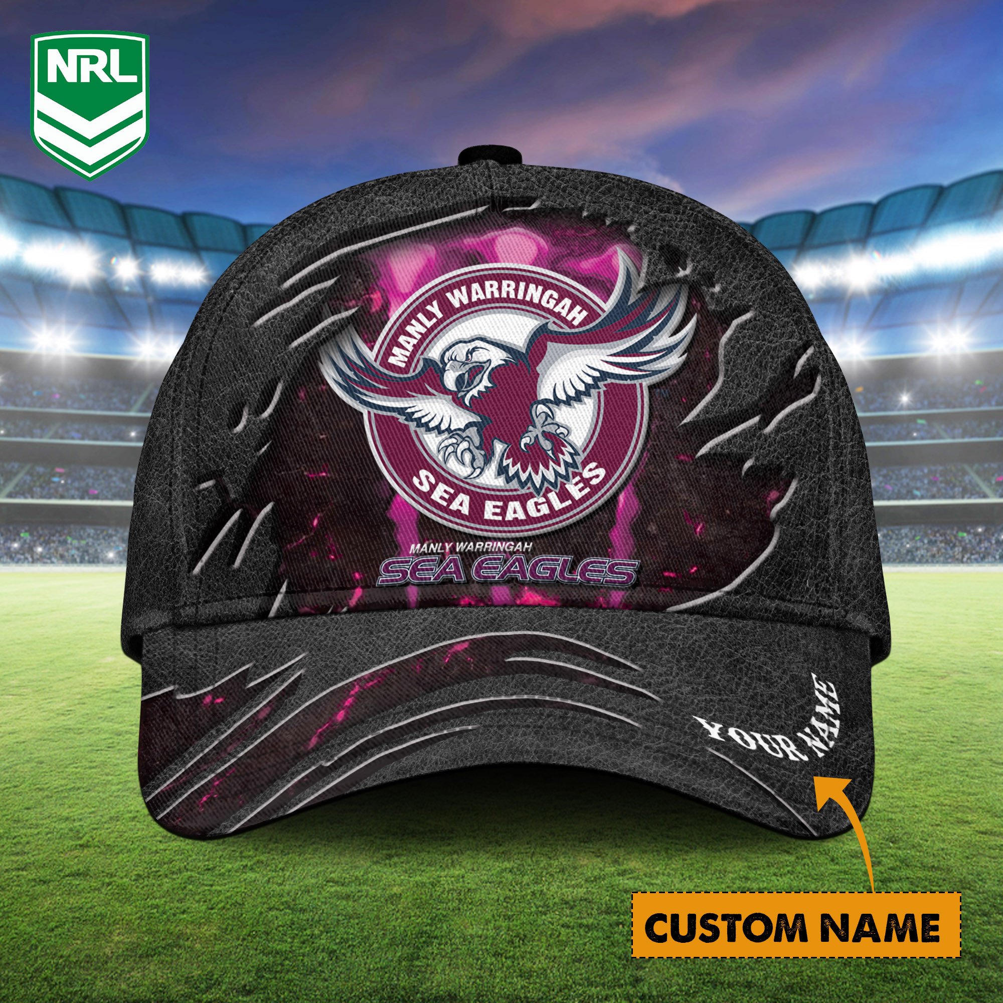 NRL Manly-Warringah Sea Eagles Personalized Classic Cap For Fans