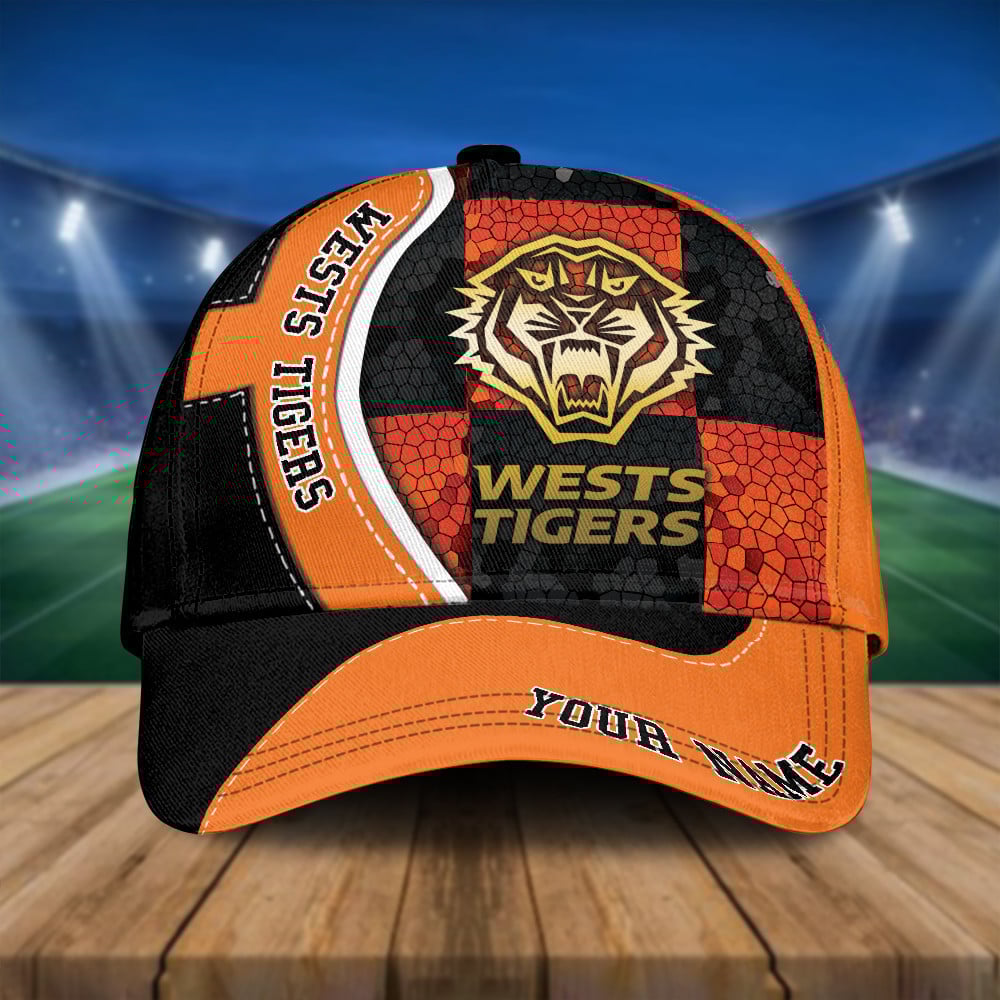 NRL Personalized Wests Tigers Classic Cap Custom Name