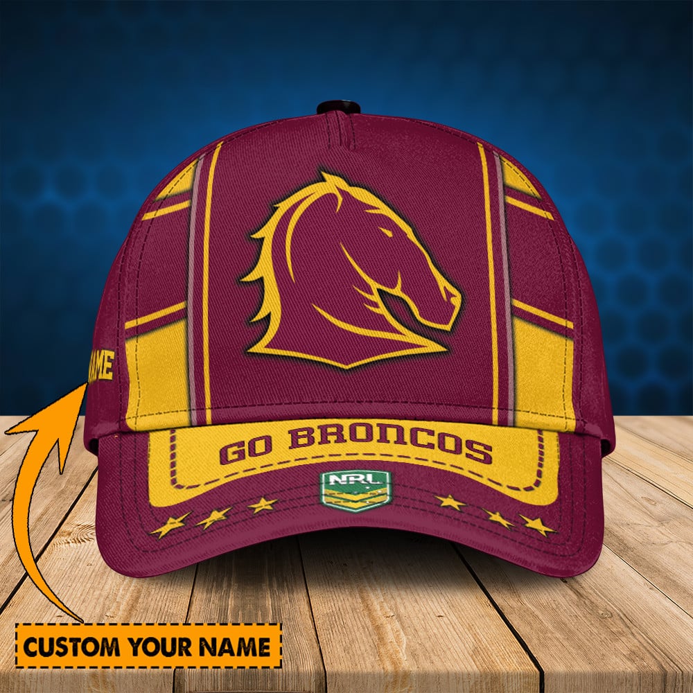 NRL Cap Brisbane Broncos New Personalized Classic Cap