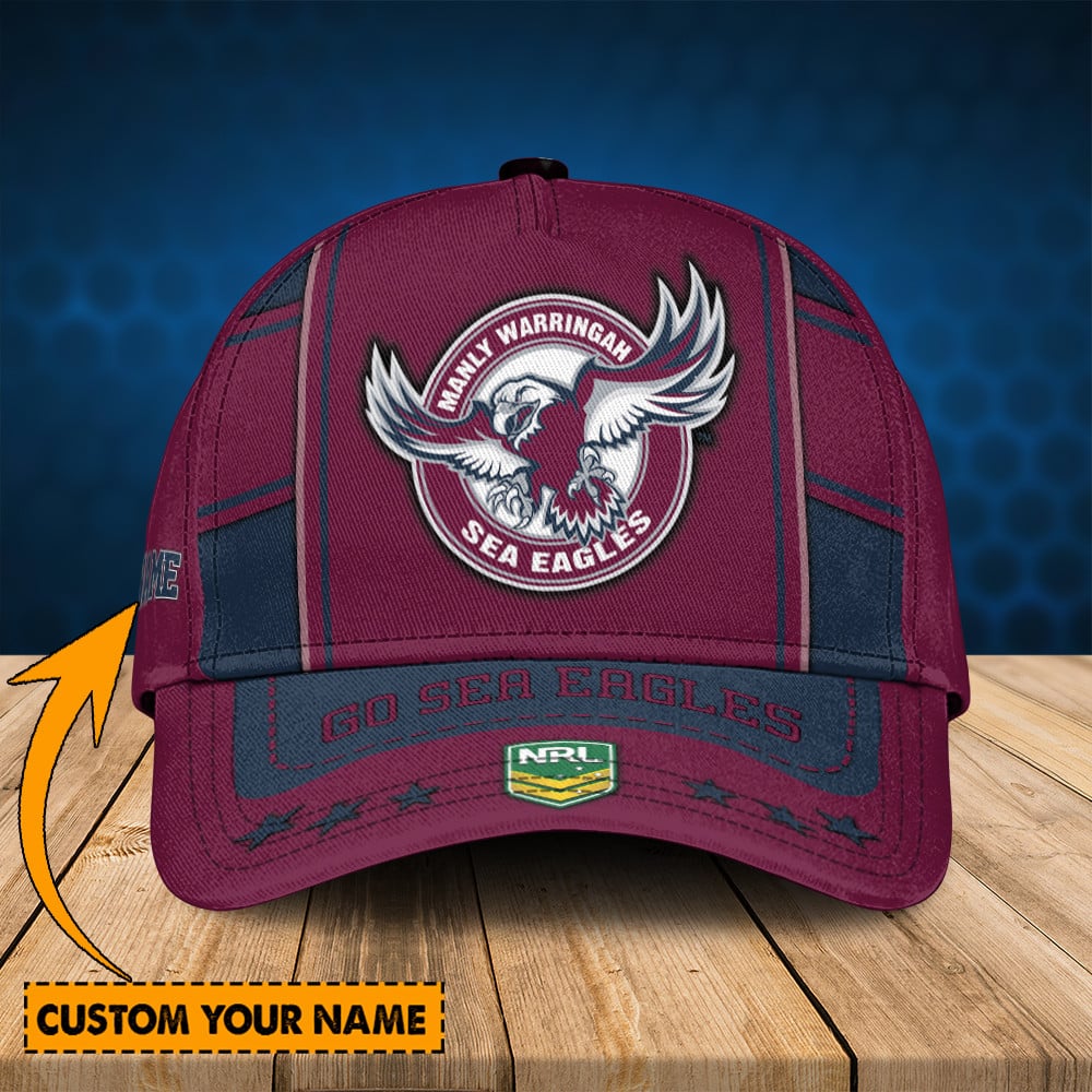 NRL Cap Manly-Warringah Sea Eagles New Personalized Classic Cap