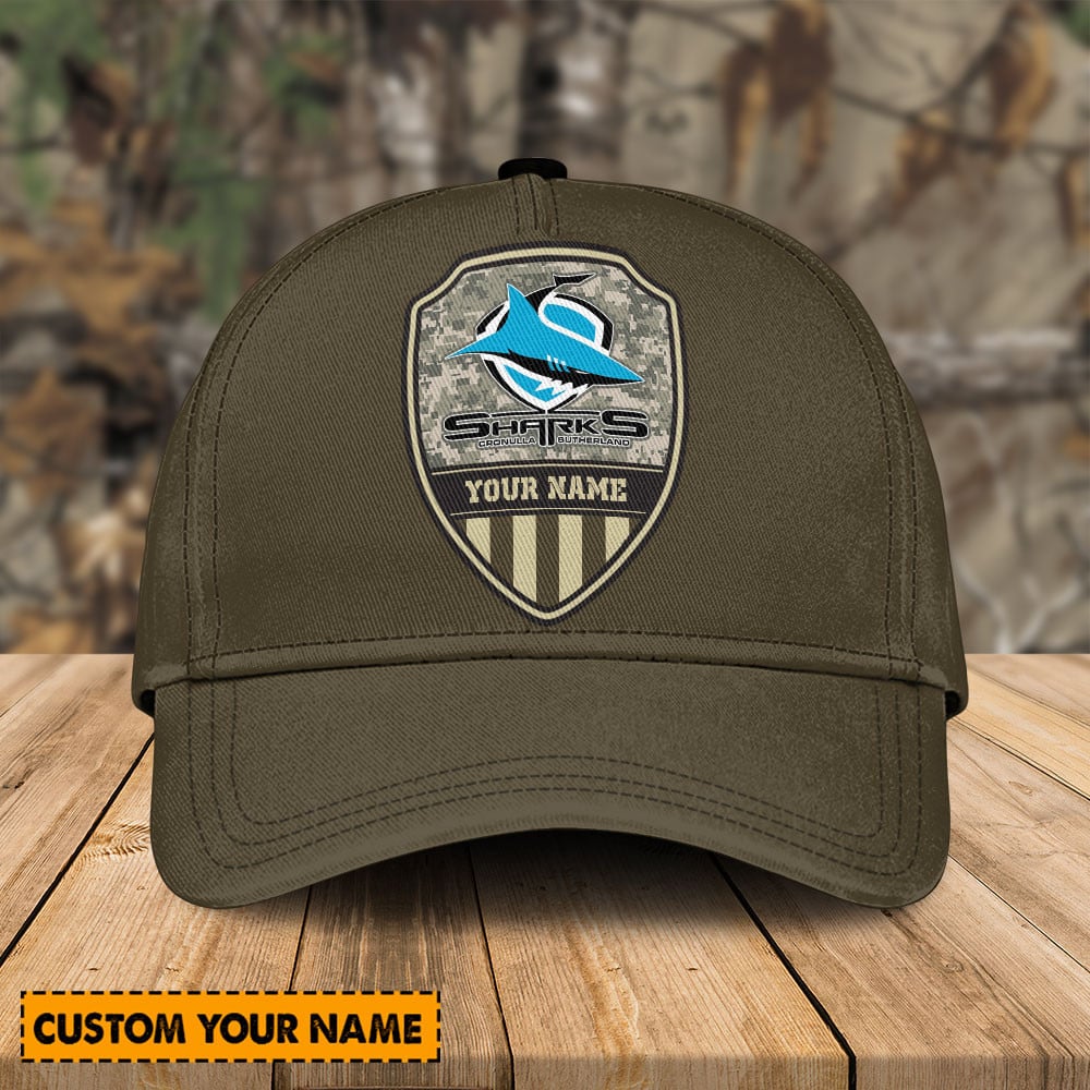 NRL Cronulla-Sutherland Sharks New Personalized Classic Cap Collection For Fans