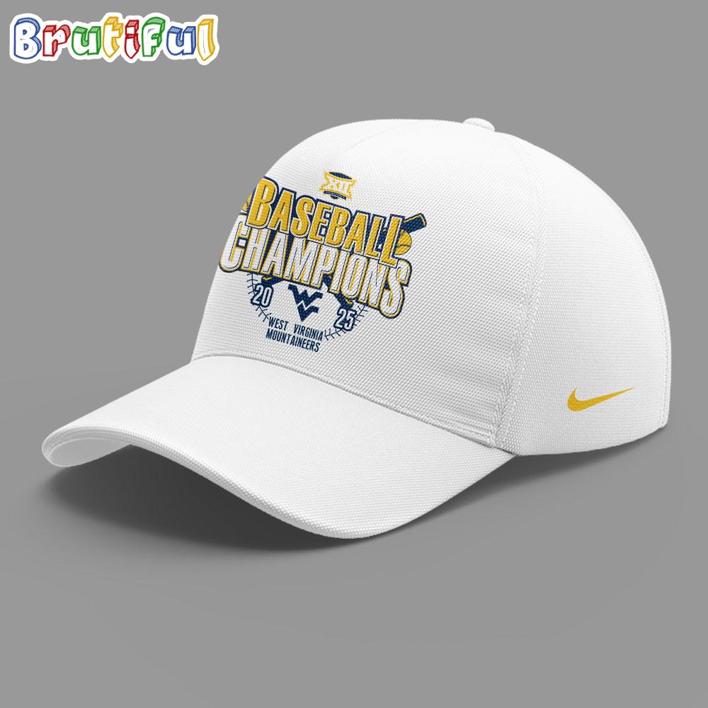 West Virginia Mountaineers 2025 Baseball Big 12 Champions Team Player Cap