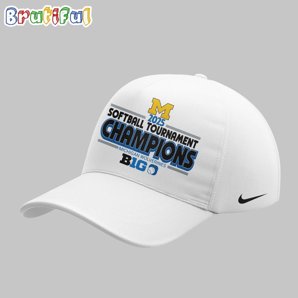 Michigan Wolverines Softball 2025 Big Ten Tournament Champions Cap