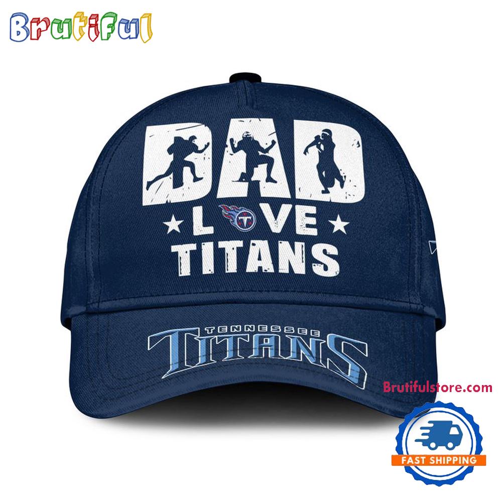 NFL Tennessee Titans Dad Love Best Fathers Day Baseball Cap