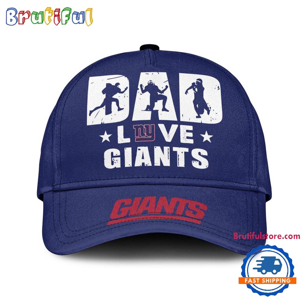 NFL New York Giants Dad Love Best Fathers Day Baseball Cap
