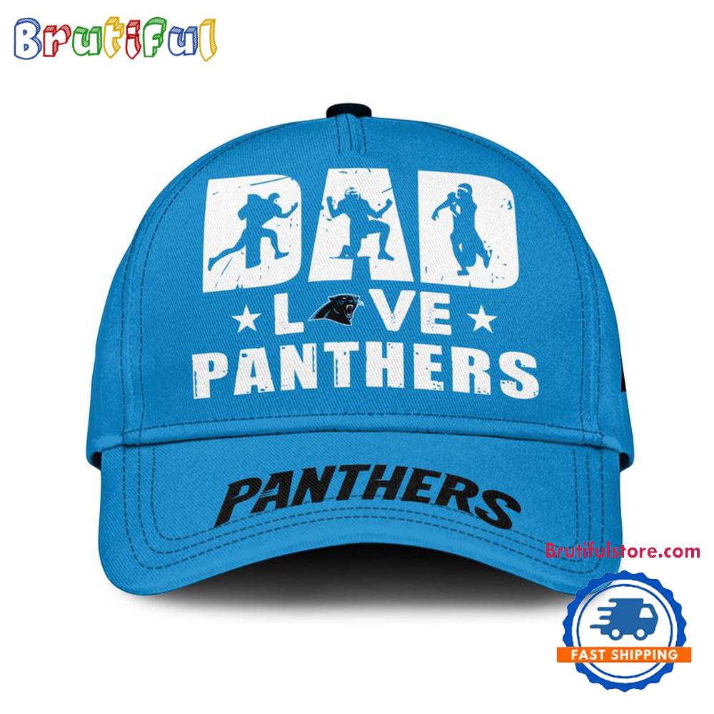 NFL Carolina Panthers Dad Love Best Fathers Day Baseball Cap