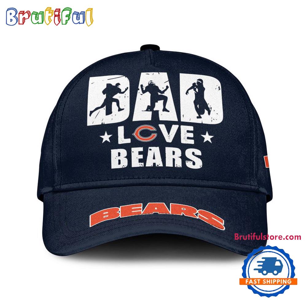 NFL Chicago Bears Dad Love Best Fathers Day Baseball Cap
