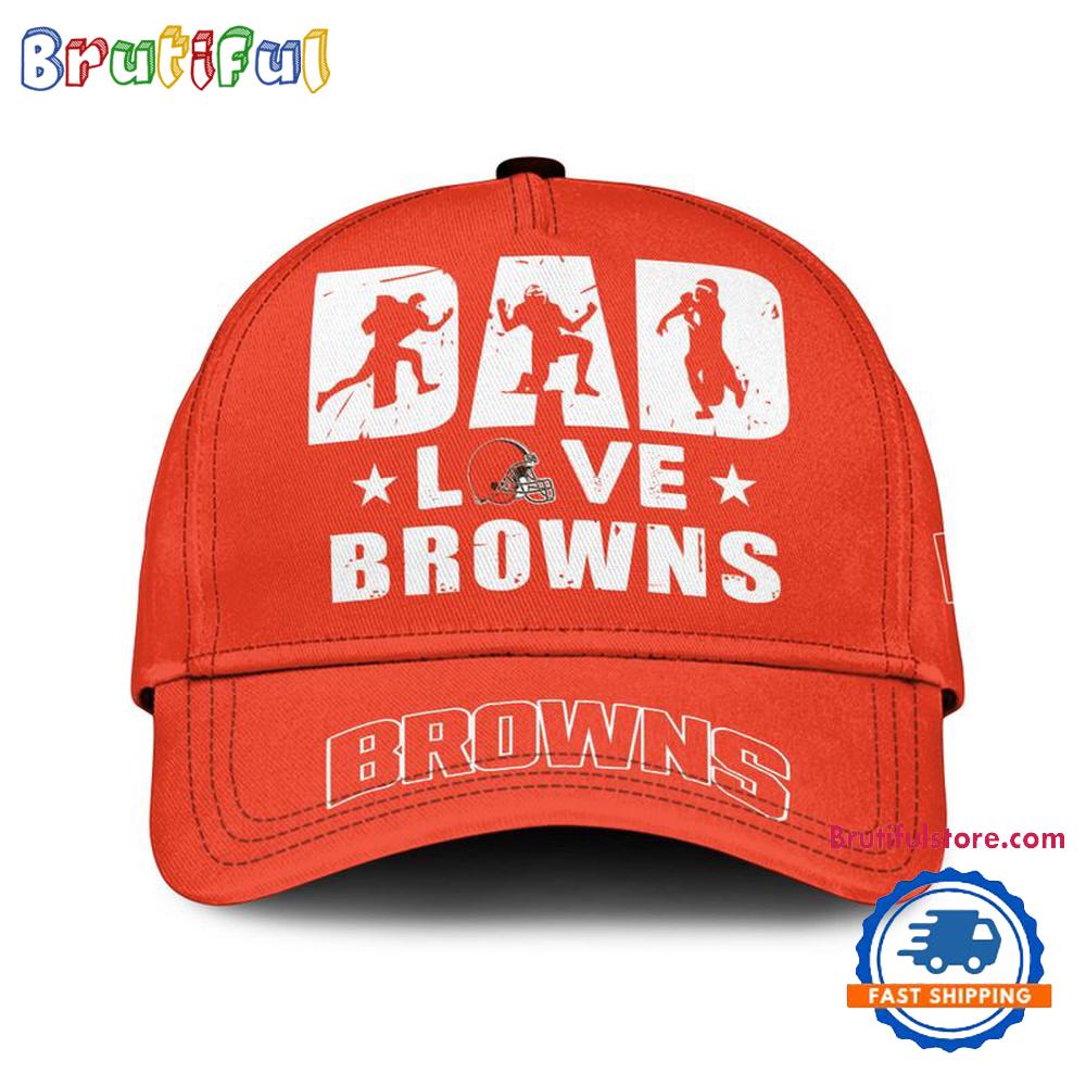 NFL Cleveland Browns Dad Love Best Fathers Day Baseball Cap