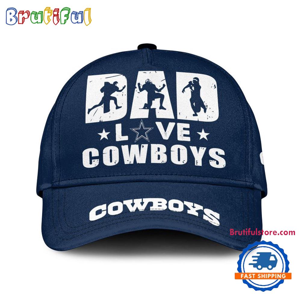 NFL Dallas Cowboys Dad Love Best Fathers Day Baseball Cap