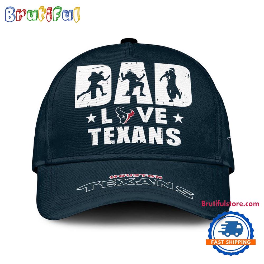 NFL Houston Texans Dad Love Best Fathers Day Baseball Cap