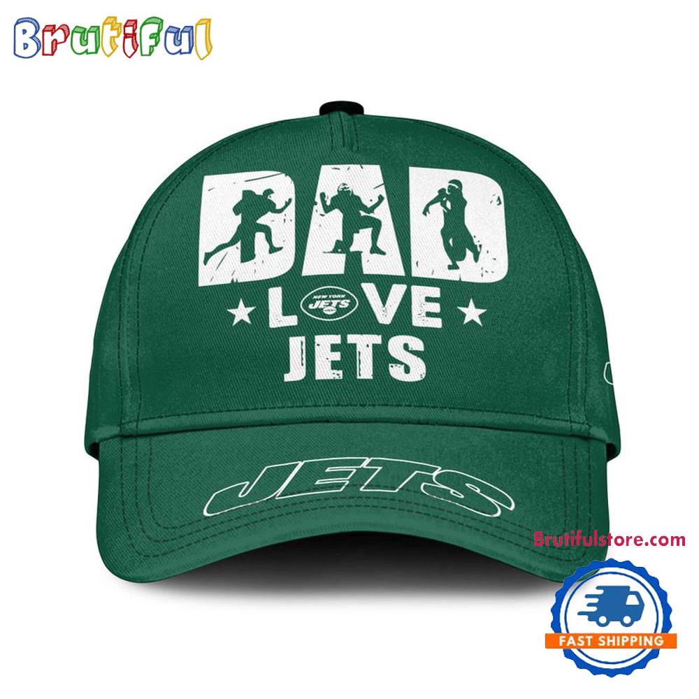 NFL New York Jets Dad Love Best Fathers Day Baseball Cap