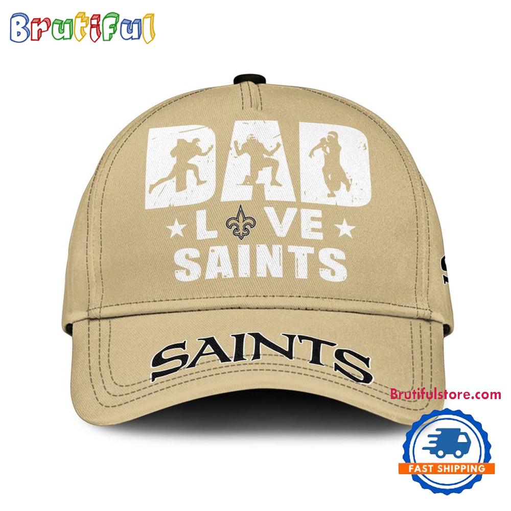 NFL New Orleans Saints Dad Love Best Fathers Day Baseball Cap