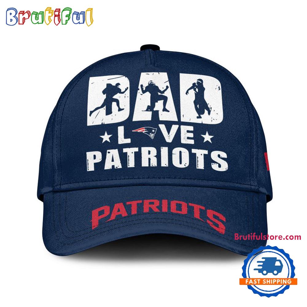 NFL New England Patriots Dad Love Best Fathers Day Baseball Cap