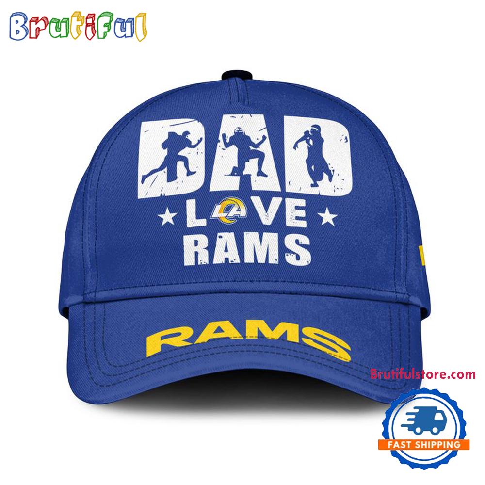 NFL Los Angeles Rams Dad Love Best Fathers Day Baseball Cap