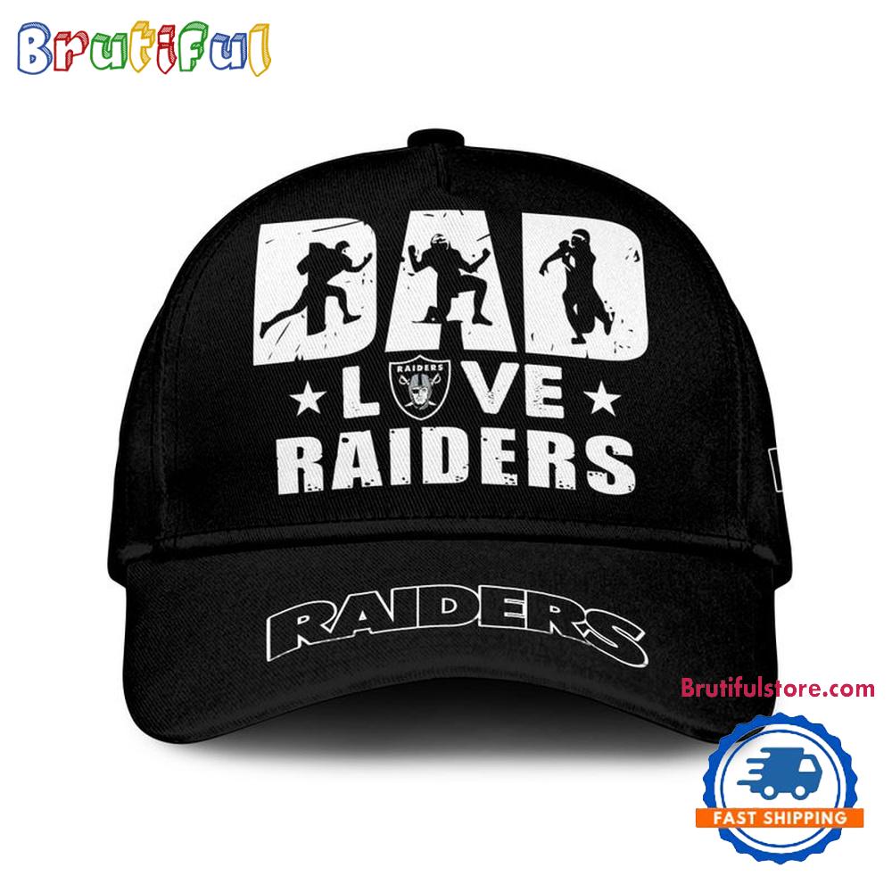 NFL Las Vegas Raiders Dad Love Best Fathers Day Baseball Cap