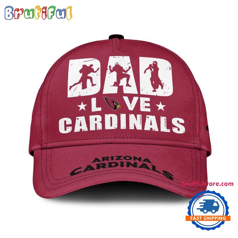 NFL Arizona Cardinals Dad Love Best Fathers Day Baseball Cap
