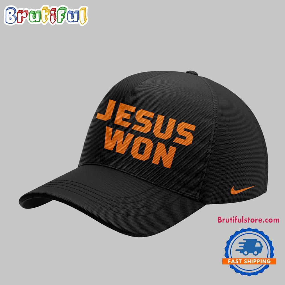 Tennessee Volunteers Baseball JESUS WON Black Cap