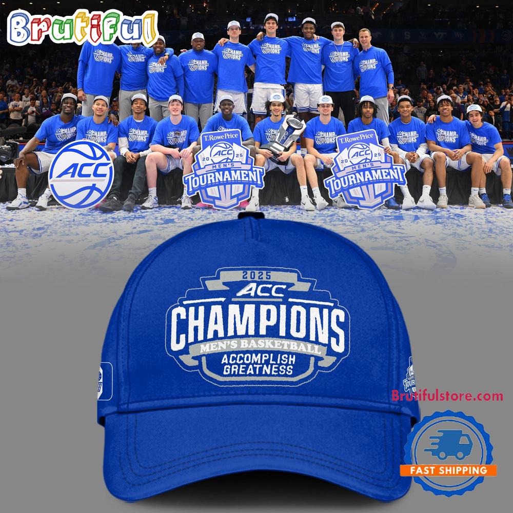 Duke Blue Devils 2025 ACC Mens Basketball Conference Tournament Champions 3D Print Cap